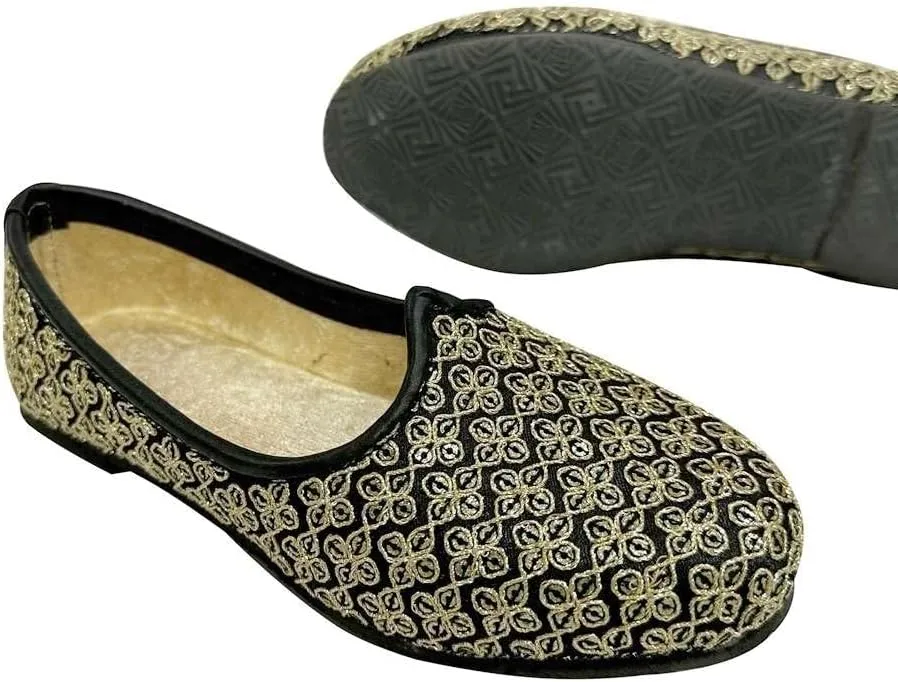 Traditional Unisex Mojari Juttis for Kids - Designer Sherwani Kurta & Lehenga Shoes Stylish - Ethnic Footwear for Boys & Girls