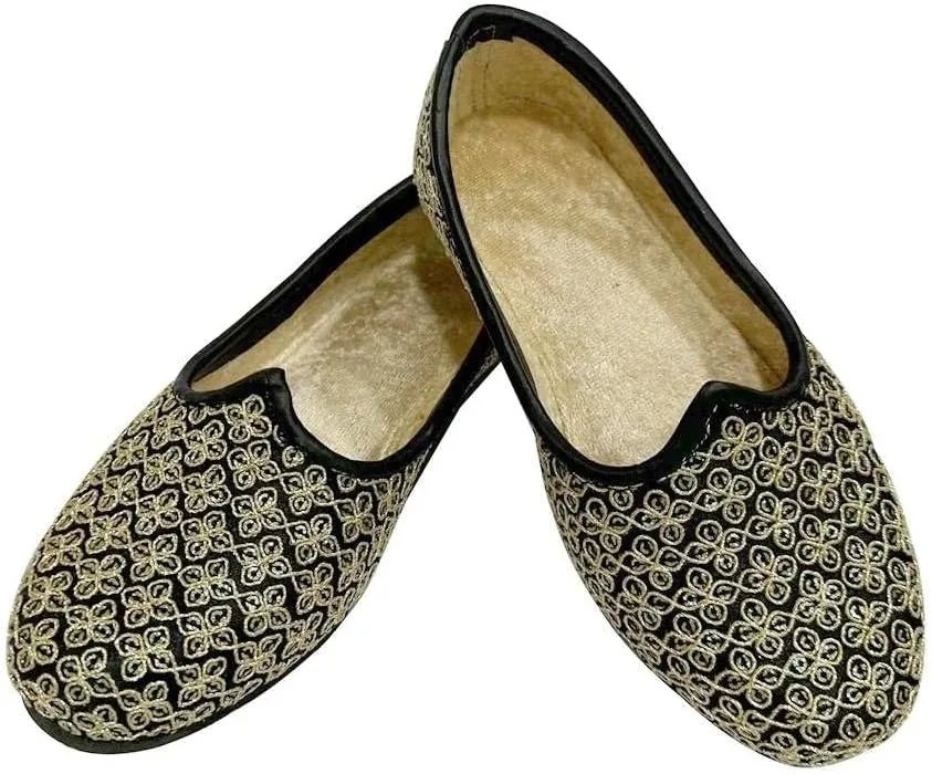 Traditional Unisex Mojari Juttis for Kids - Designer Sherwani Kurta & Lehenga Shoes Stylish - Ethnic Footwear for Boys & Girls