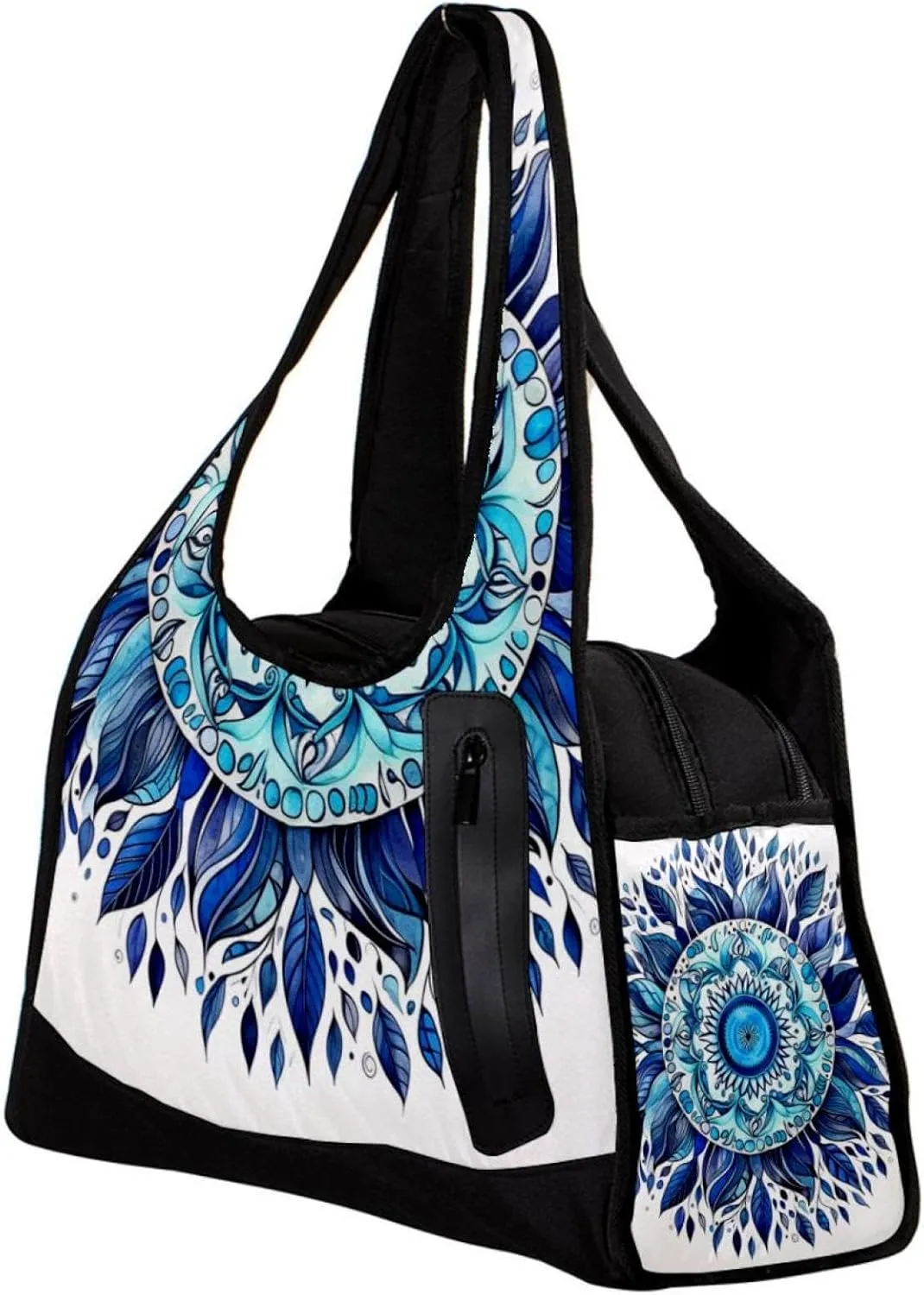 Travel Bag,Mens Gym Bag,Womens Gym Bag,Bohemian Ethnic Mandala Leaves,Sports Bag