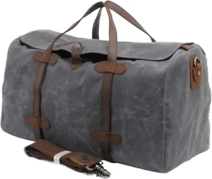 Travel Bags Big Vintage Waterproof Canvas and Leather Weekend Traveling Duffle Bags Large Carry on Luggage Bag