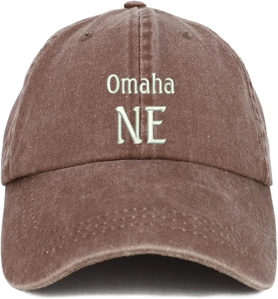 Trendy Apparel Shop Omaha NE Embroidered Pigment Dyed Washed Baseball Cap