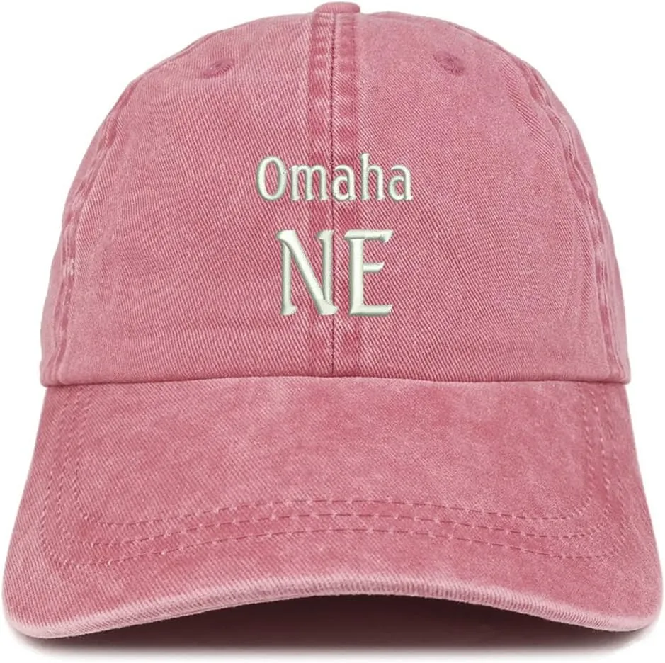 Trendy Apparel Shop Omaha NE Embroidered Pigment Dyed Washed Baseball Cap