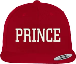 Trendy Apparel Shop Prince Embroidered Flat Bill Adjustable Snapback Cap