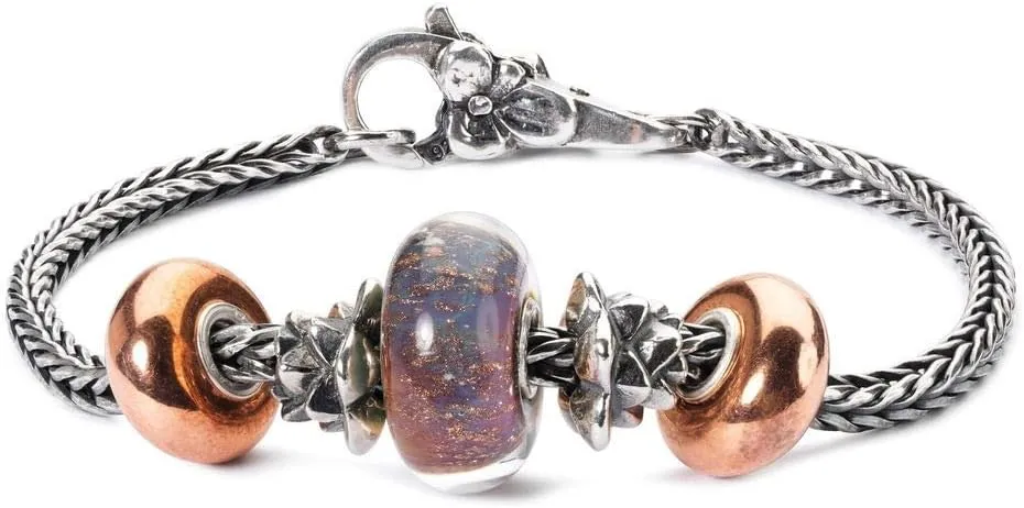 TROLLBEADS Sterling Silver Bracelet - Handcrafted Foxtail Chain Bracelet | Silver 925 | Design by Lise Aagaard