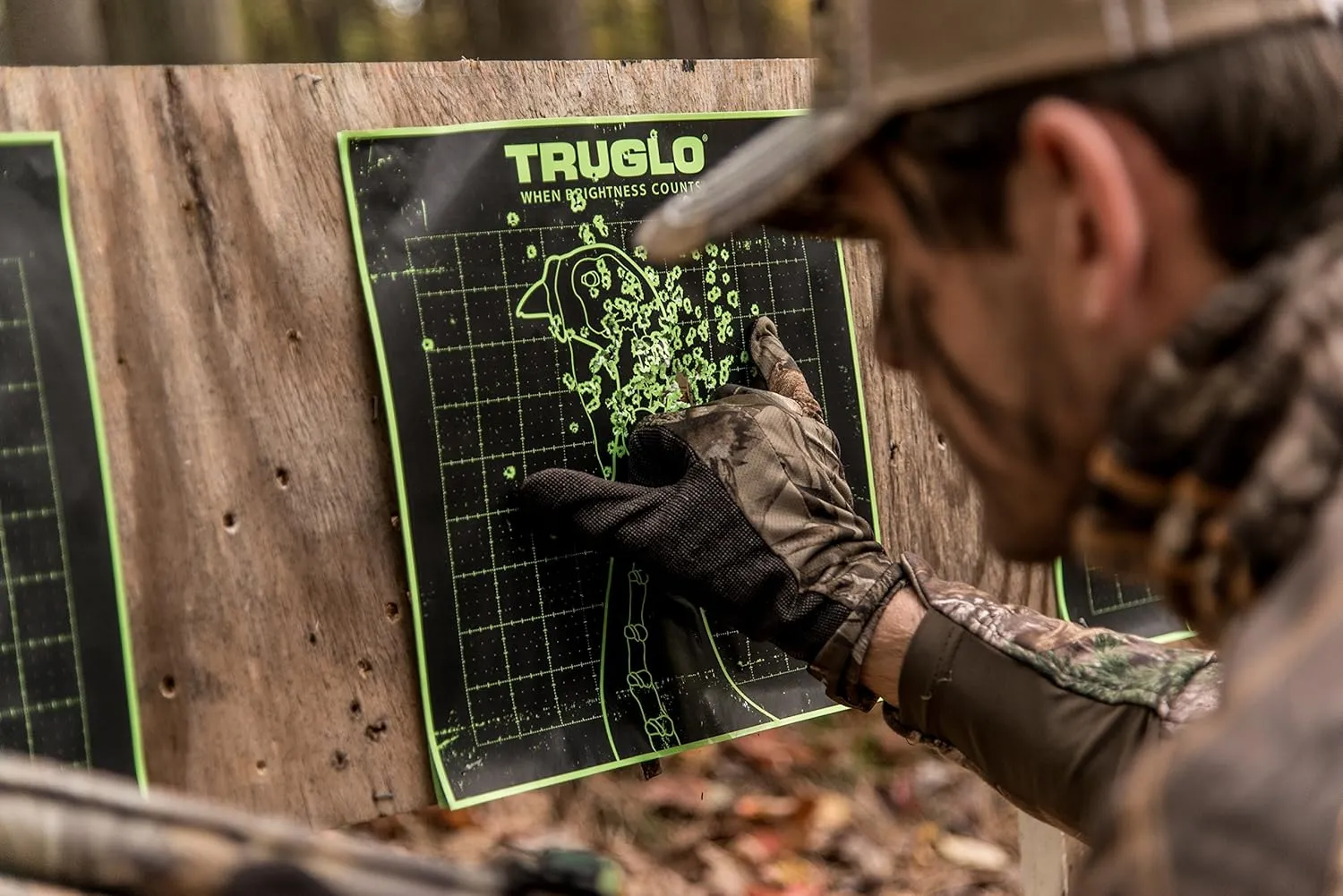 TRUGLO 12X12 Tru-See 5-Diamond Bright Fluorescent Self-Adhesive High-Visible Reactive Splatter Targets, Available in 6, 12, 25 or 50-Pack Options