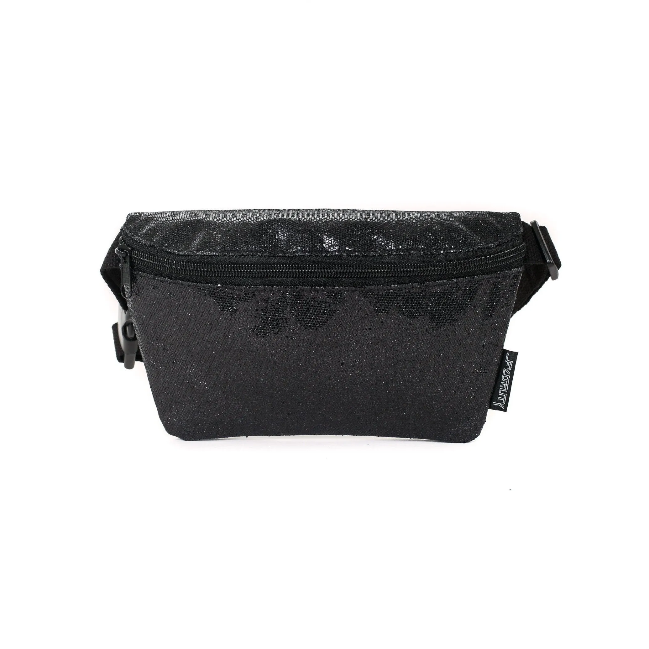 Ultra Slim Black Glam Fanny Pack