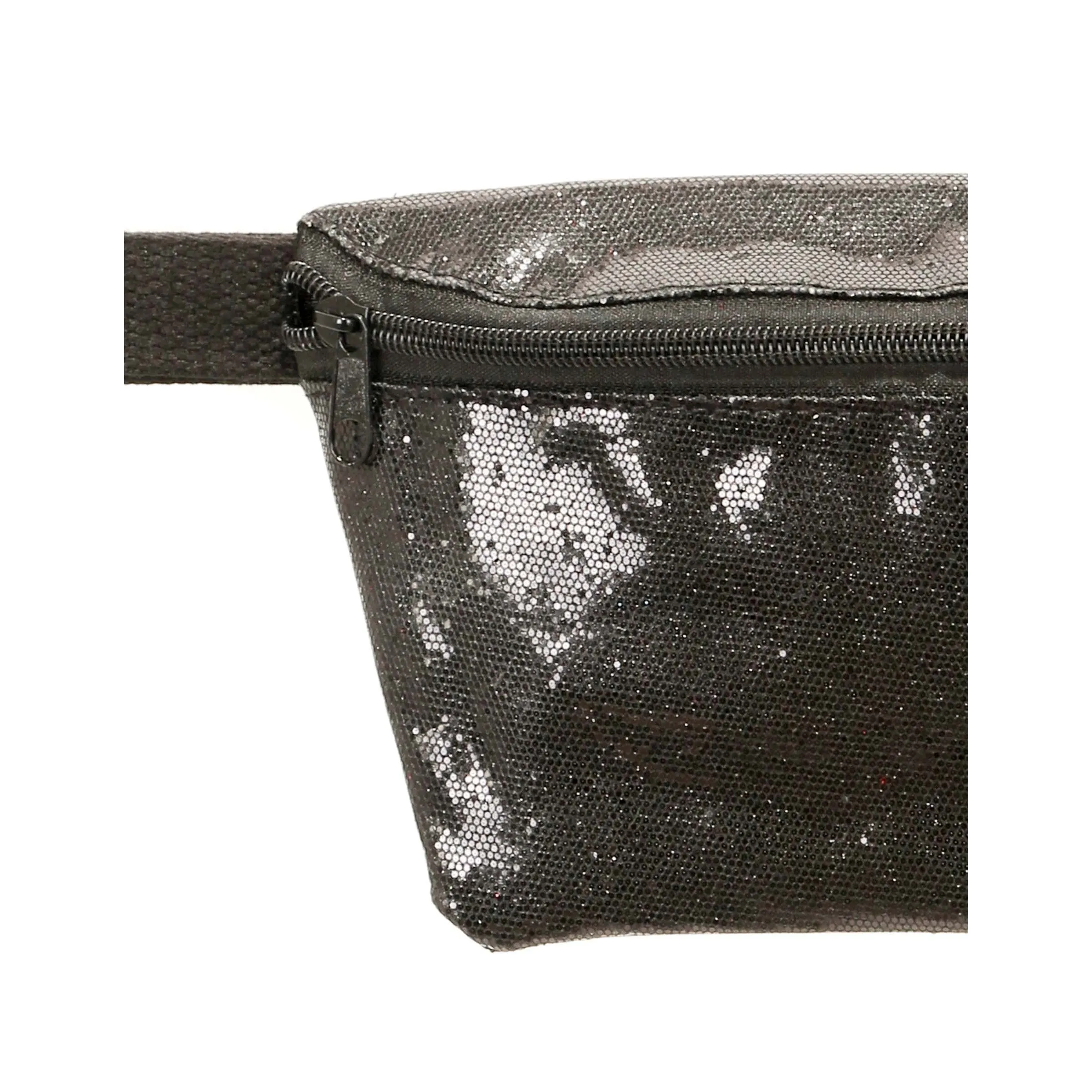 Ultra Slim Black Glam Fanny Pack