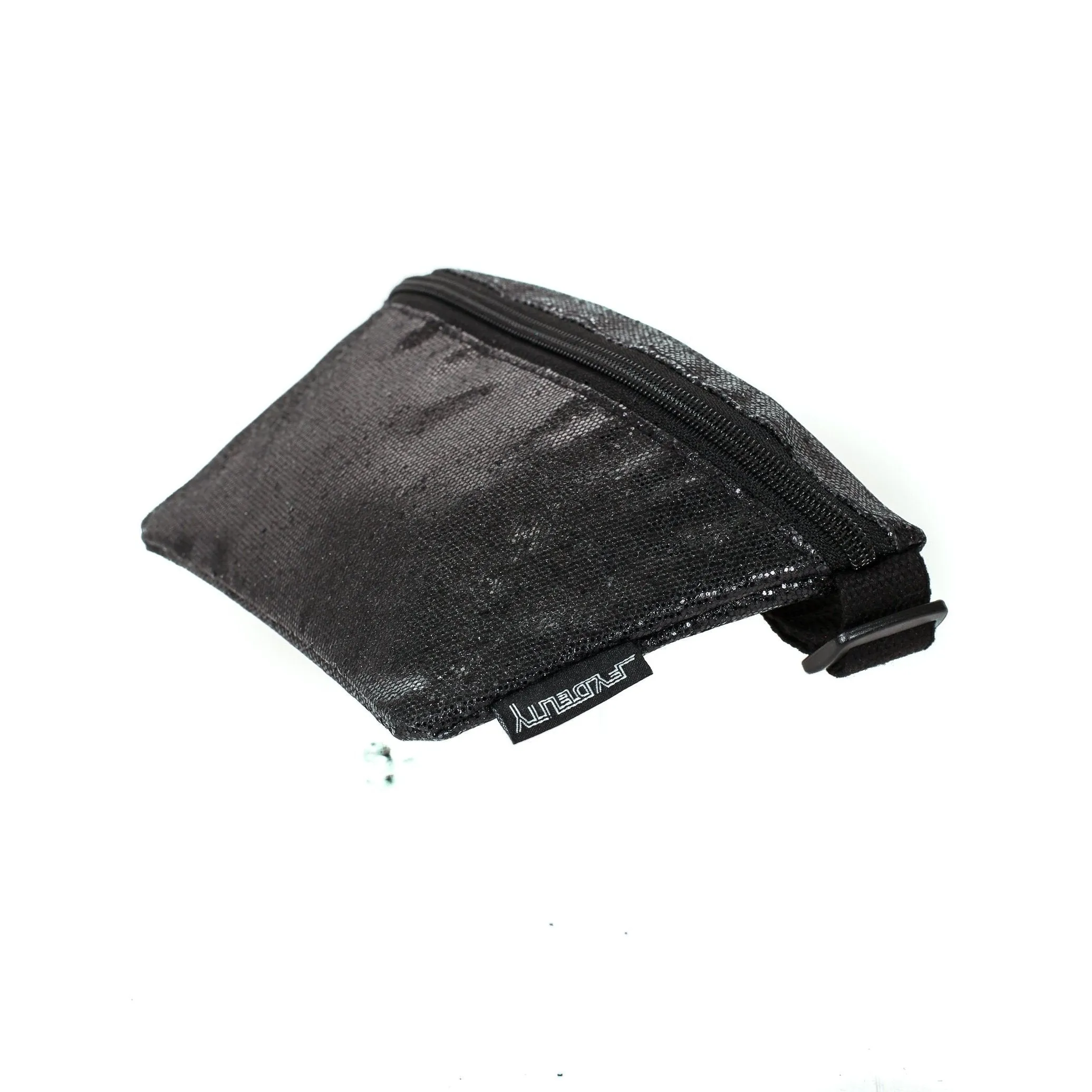 Ultra Slim Black Glam Fanny Pack