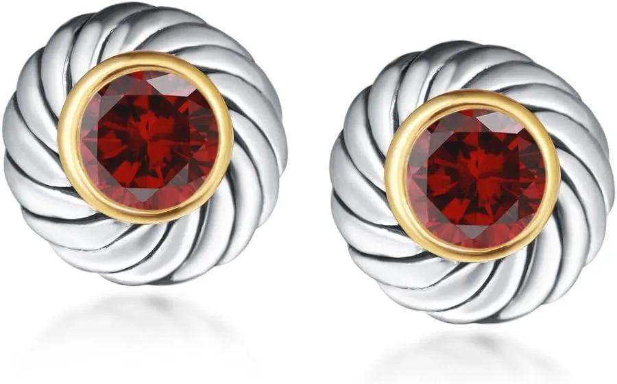 UNY Unique Fahsion Jewelry Sets Designer Inspired CZ Inlaid 2 Tone Womens Valentine's