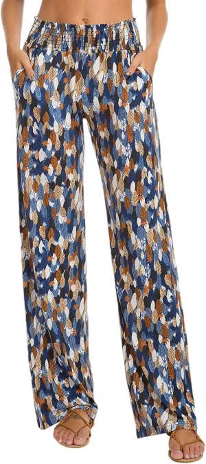 Urban CoCo Women's Boho Palazzo Pants Wide Leg Beach Pants High Waisted Lounge Pants with Pockets