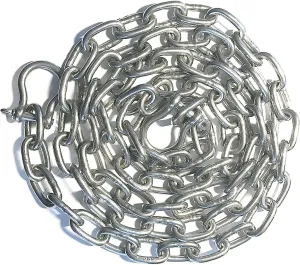 US Stainless Stainless Steel 316 Anchor Chain 5.5mm or 3/16" by 10' Long Shackles