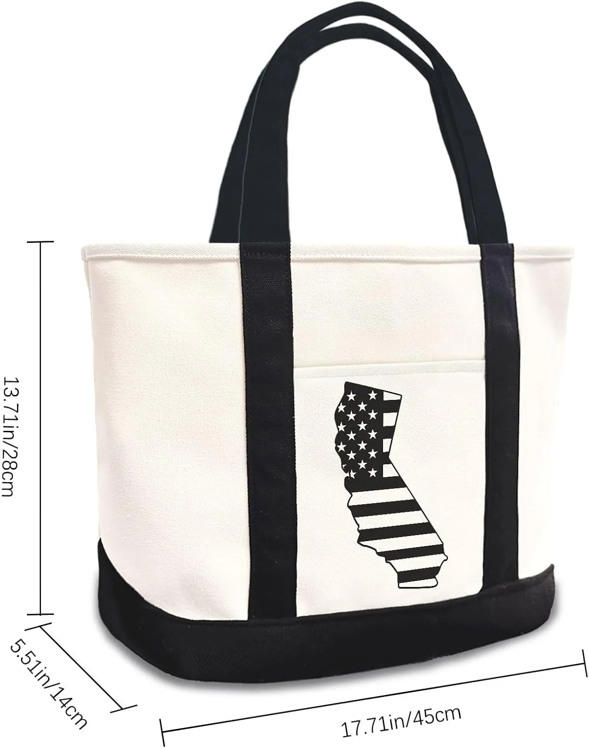 U.S. States Canvas Tote Bag Canvas Bag Use For Grocery Bags,Shopping Bags