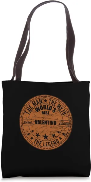 Valentino The Man The Myth The Legend First Name Valentino Tote Bag