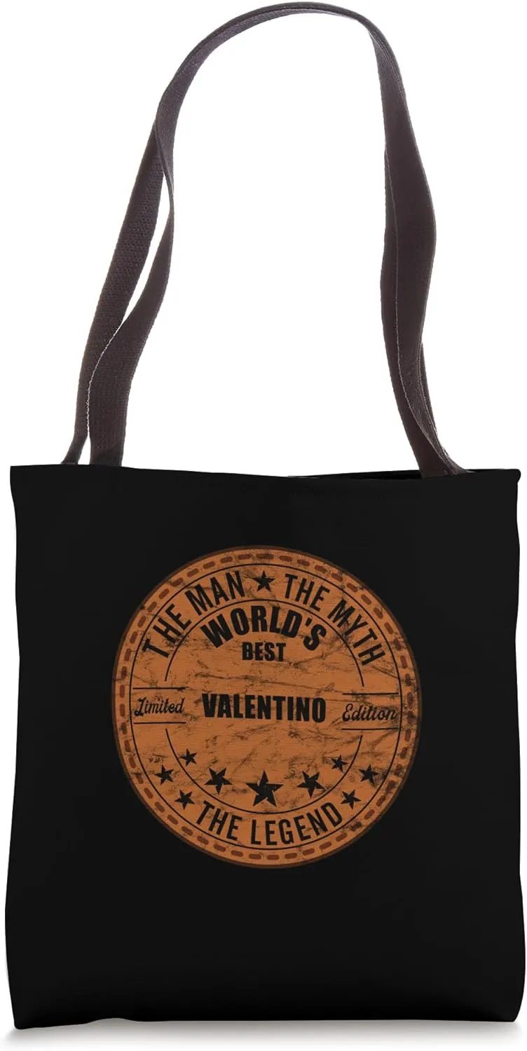 Valentino The Man The Myth The Legend First Name Valentino Tote Bag