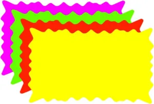 Variety Pack Color Die Cut Blank Retail Store Sign Cards 2" X 3" 100ea/pack