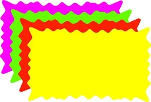 Variety Pack Color Die Cut Blank Retail Store Sign Cards 5" X 7" 100ea/pack