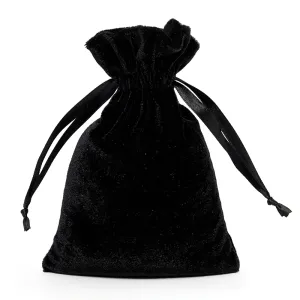VELVET BAGS MEDIUM 4"W x 6"H – BLACK 20 UNIT PACK