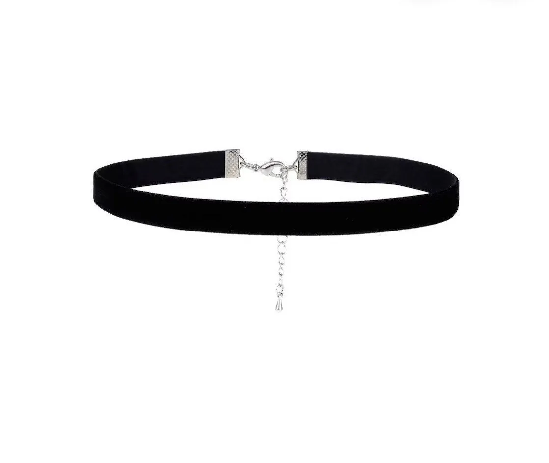 Velvet Black Choker, Black Choker Necklace, Black ribbon choker, Wine, Royal Blue, White, Red, 5 Colours