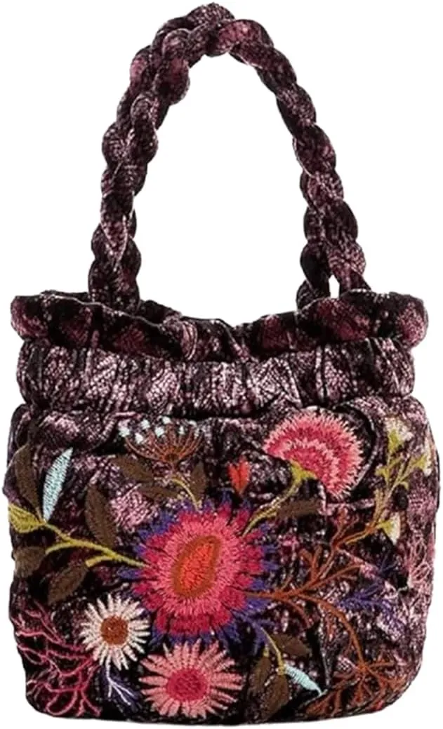 Velvet Pouch Bag, Multi