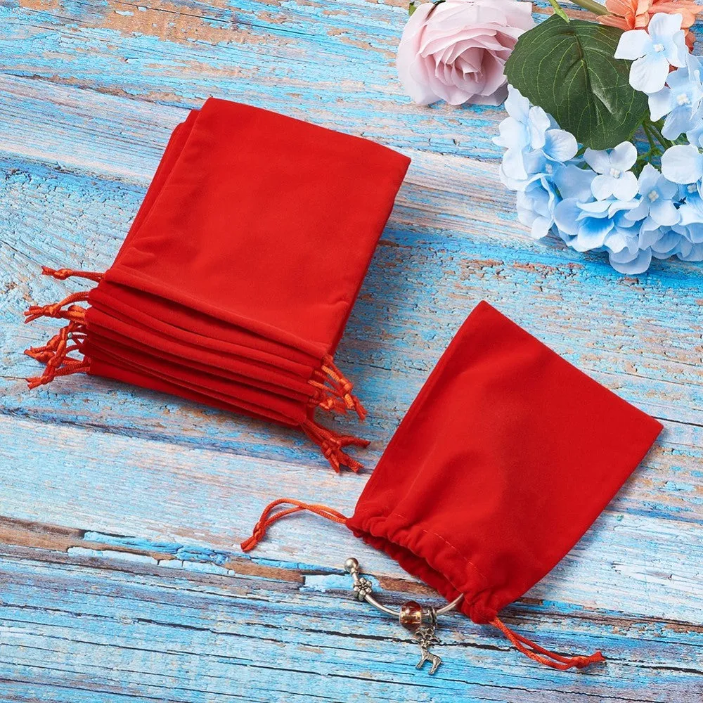 Velvet Red Jewelry Bags