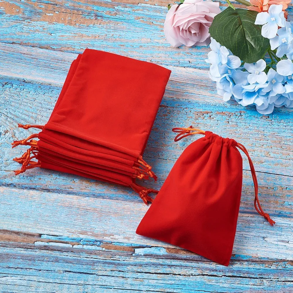 Velvet Red Jewelry Bags