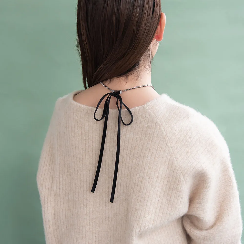 Velvet Ribbon and Cup Chain Choker