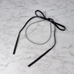 Velvet Ribbon and Cup Chain Choker