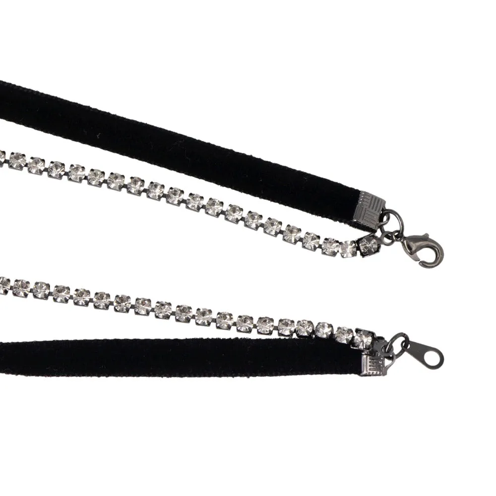 Velvet Ribbon and Cup Chain Choker