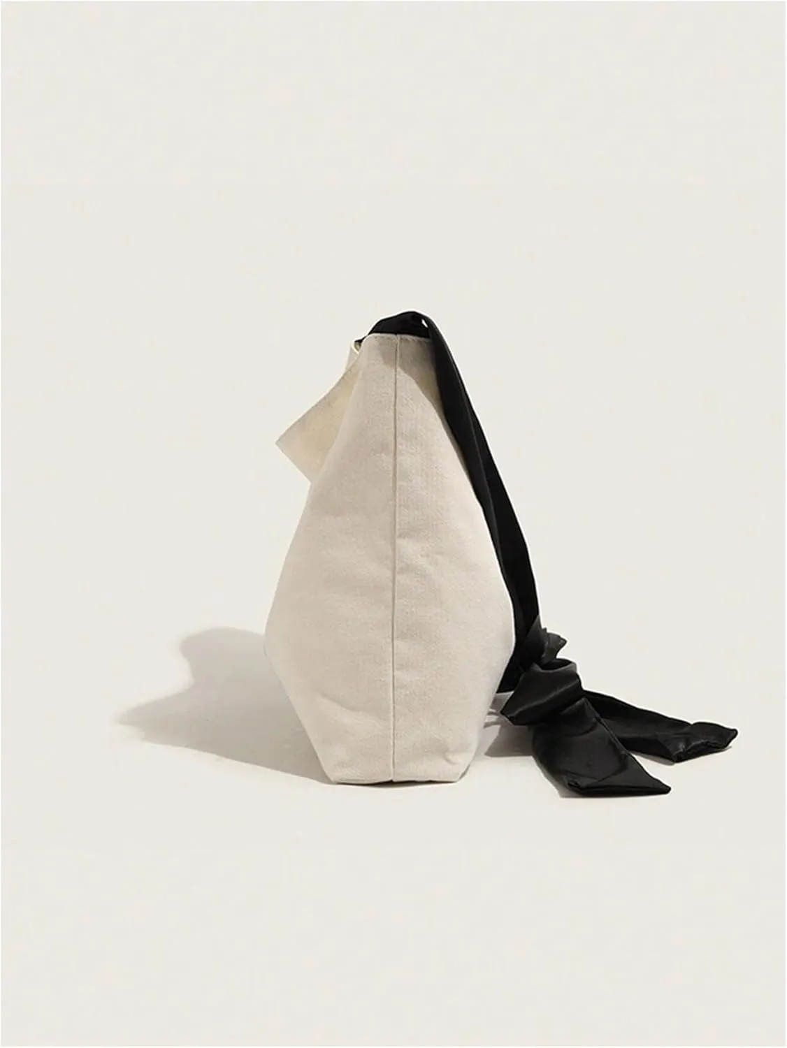 Verdusa Women's Bow Tie Top Handle Shoulder Tote Bag Large Canvas Bags