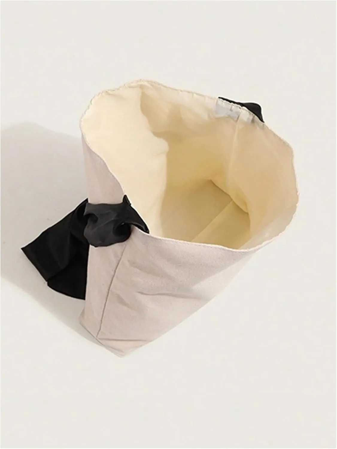 Verdusa Women's Bow Tie Top Handle Shoulder Tote Bag Large Canvas Bags