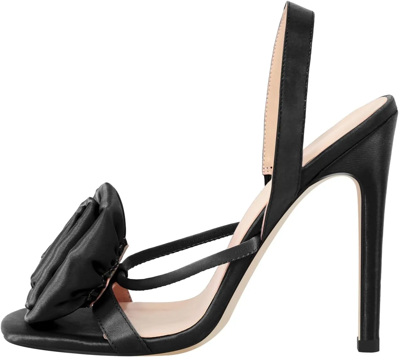 VERISSON Open-back Stiletto Flower Sandals Round Toe Summer Shoes