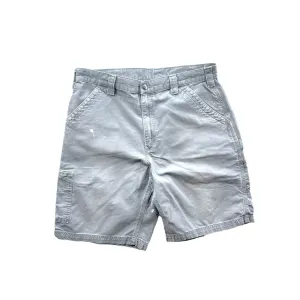 Vintage Carhartt Distressed Gray Painter Utility Cargo Shorts
