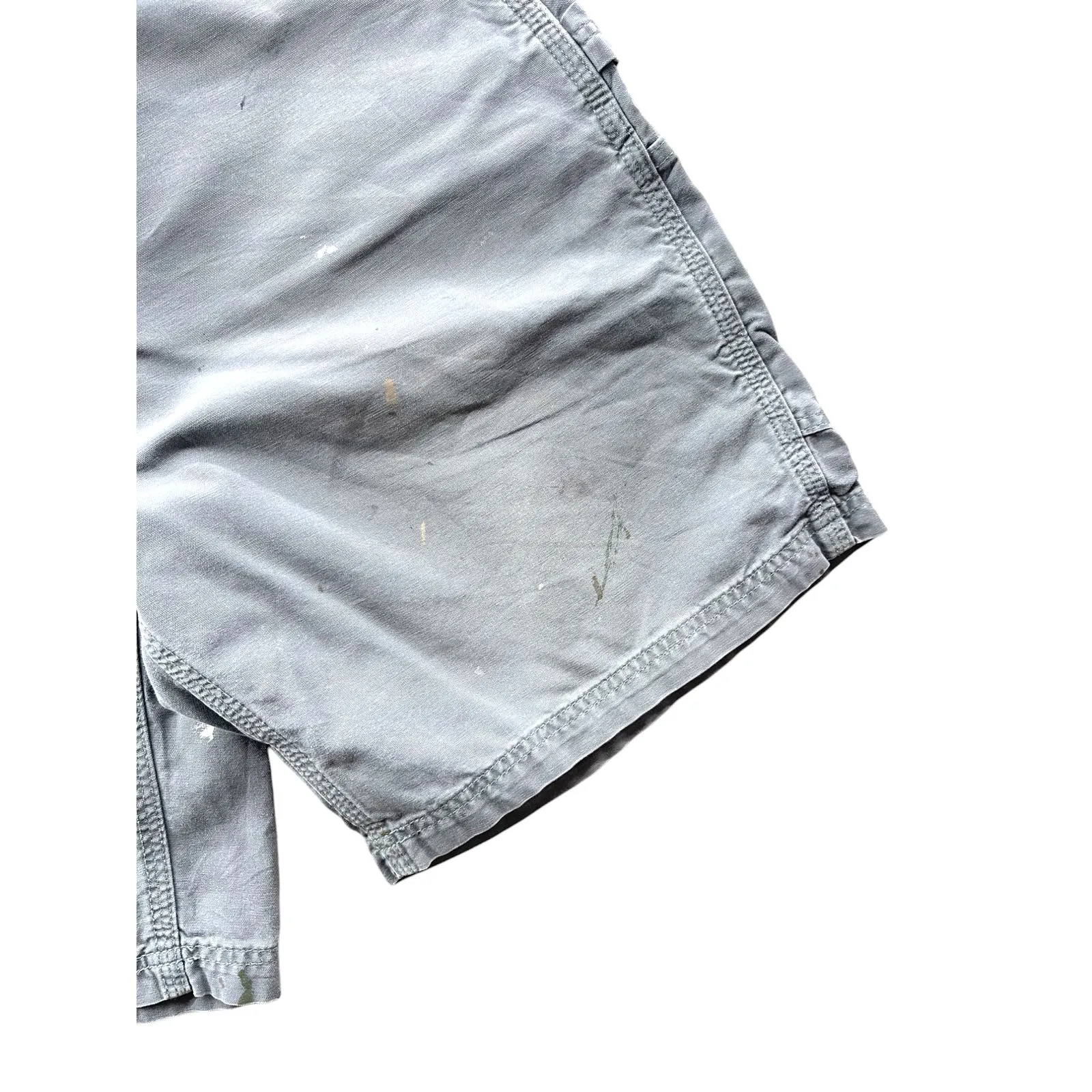 Vintage Carhartt Distressed Gray Painter Utility Cargo Shorts