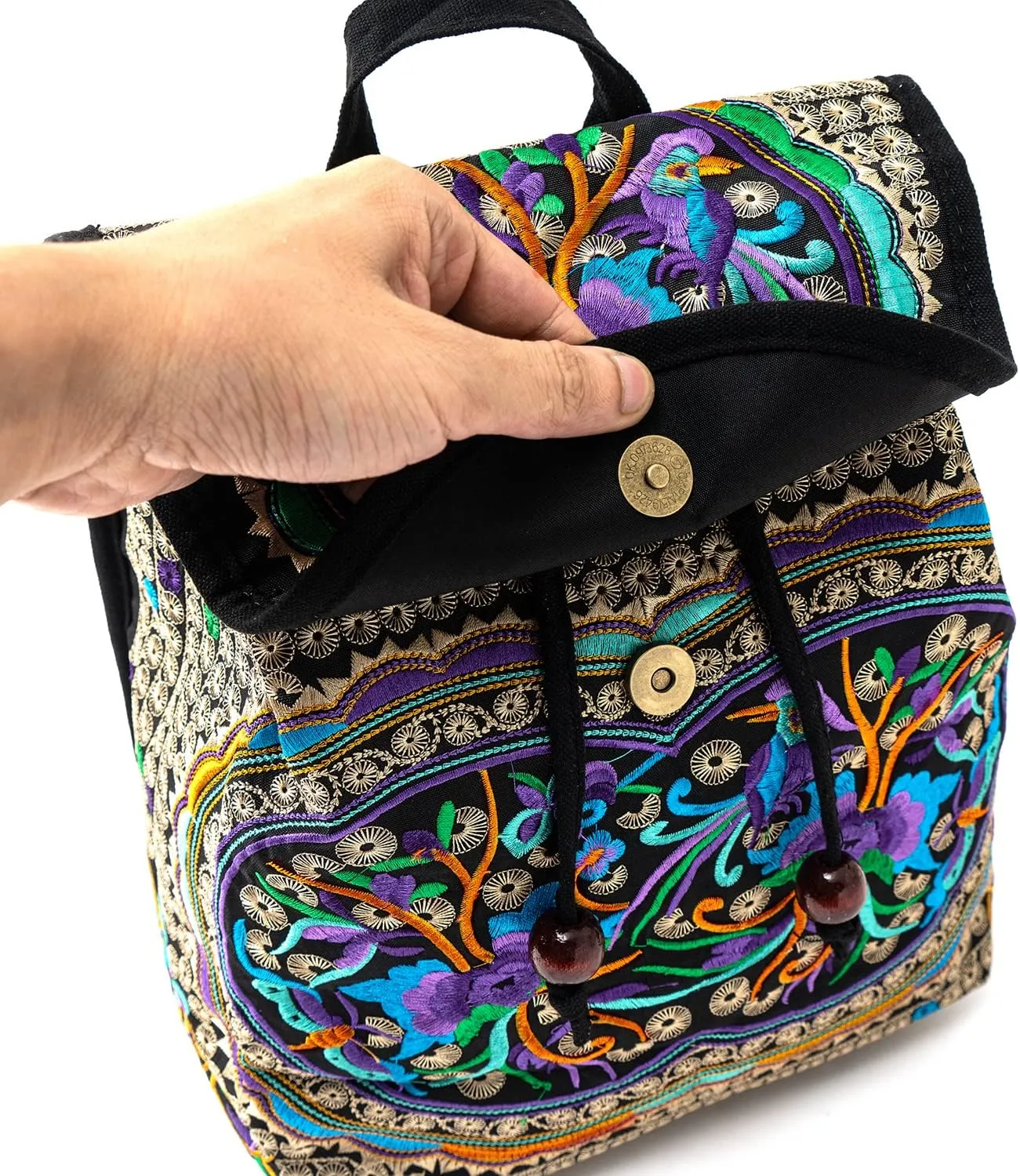 Vintage Embroidered Women Backpacks Boho Backpack Purse Ethnic Travel Shoulder Bag for Women