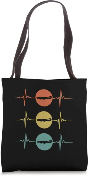 Vintage Heart Pulse Crocodile Wild Animal Tote Bag
