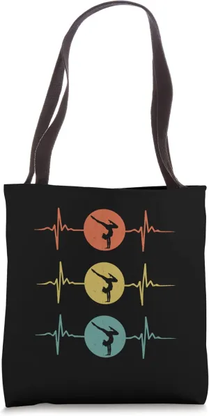 Vintage Heart Pulse Spiritual Meditation Yoga Tote Bag