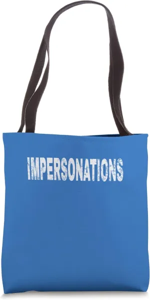 Vintage Impersonations White Text Hobby Apparel Tote Bag