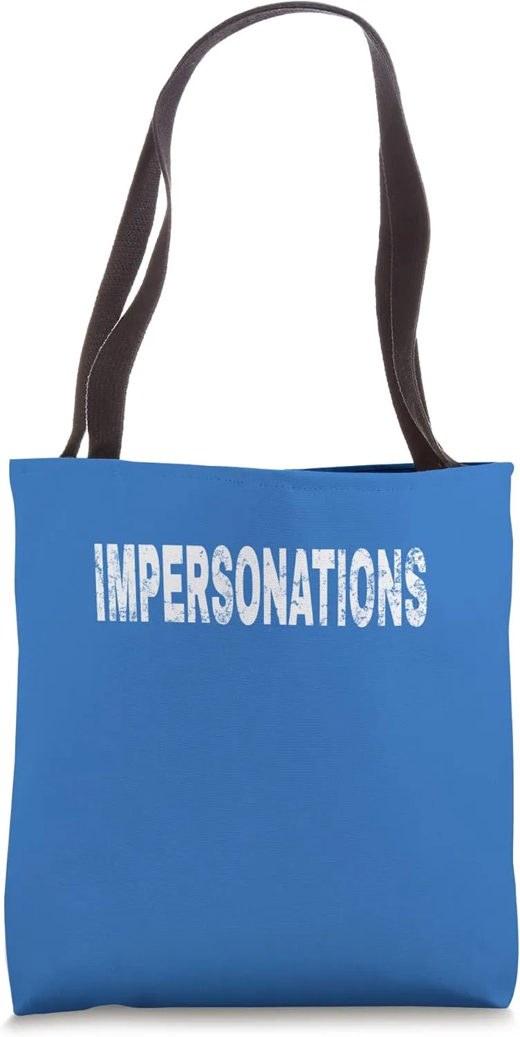 Vintage Impersonations White Text Hobby Apparel Tote Bag