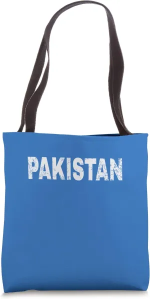 Vintage Pakistan White Text Apparel Tote Bag