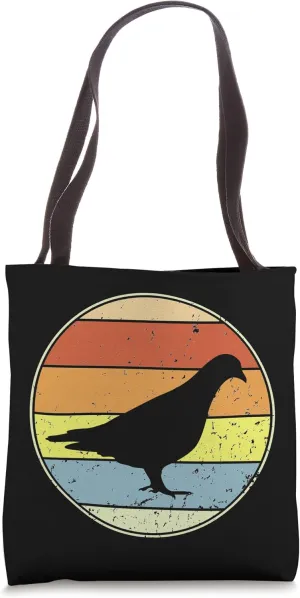 Vintage Pigeon Retro Pigeon Silhouette Animal Lover 60s 70s Tote Bag