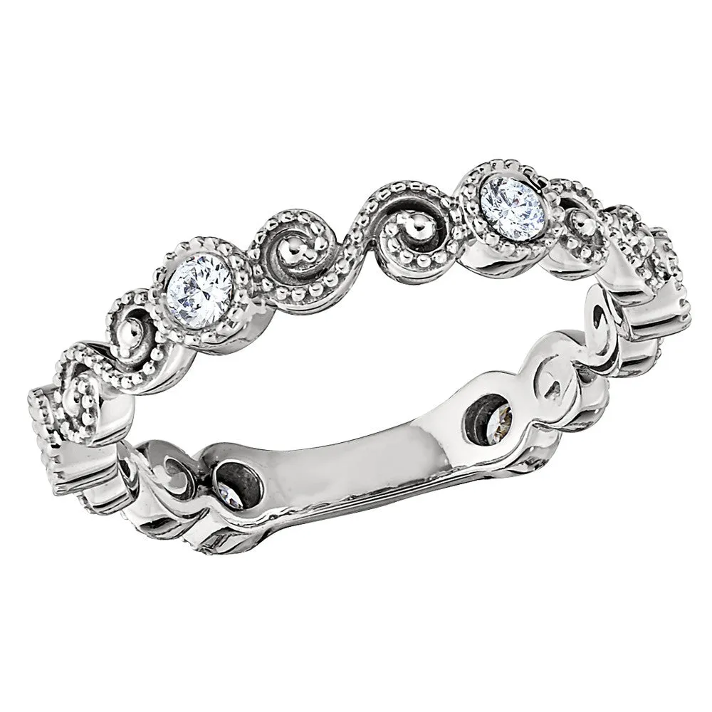 Vintage S-Curve Diamond Band