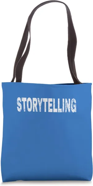 Vintage Storytelling White Text Hobby Apparel Tote Bag