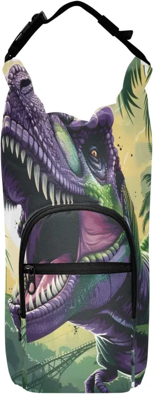 Water Bottle Carrier Bag Excited and Lovely Tyrannosaurus Rex Bottle Pouch Holder Sports Water Bottle Accessories