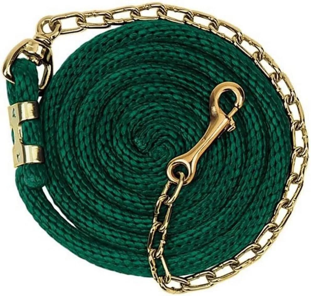 Weaver Equine Poly Lead Rope with Brass Plated Swivel Chain