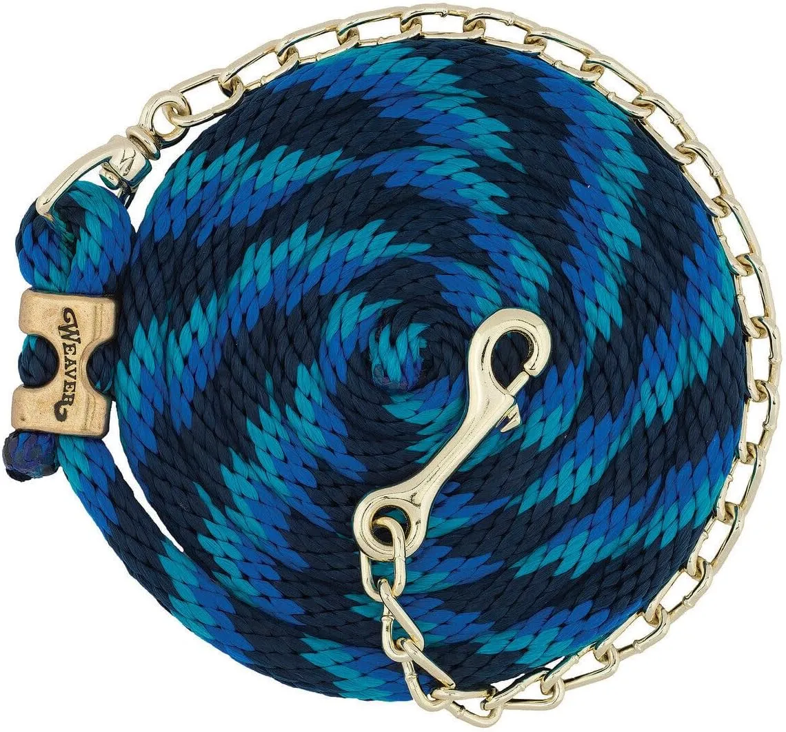 Weaver Equine Poly Lead Rope with Brass Plated Swivel Chain