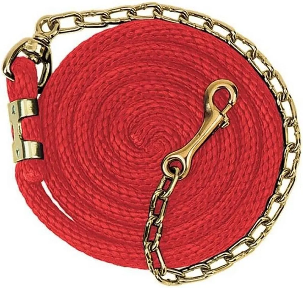 Weaver Equine Poly Lead Rope with Brass Plated Swivel Chain