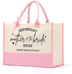 Wedding gift bag for women, Canvas Tote Bag Gifts for Officiant Mother Bride Bridesmaid