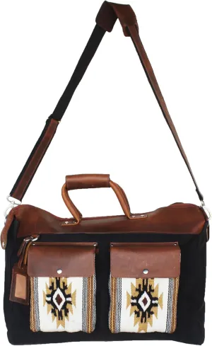 Western Canvas Leather Woven Carry-On Travel Weekender Duffle Gym Bag 18SKD Canvas