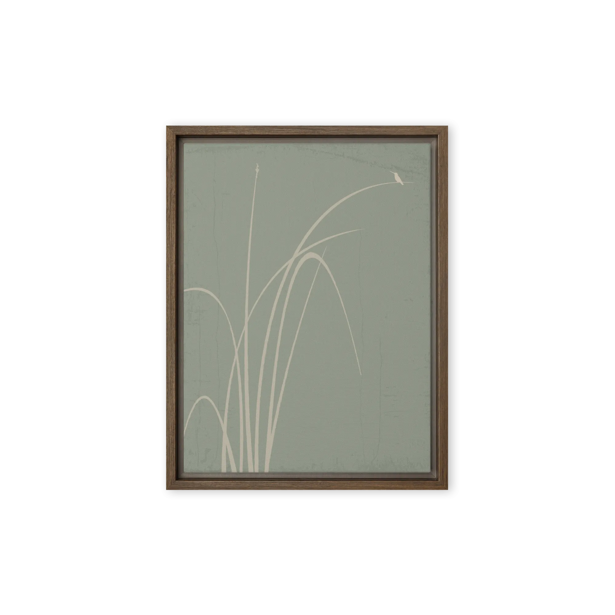 Whispers of Reeds and Wings - Framed canvas
