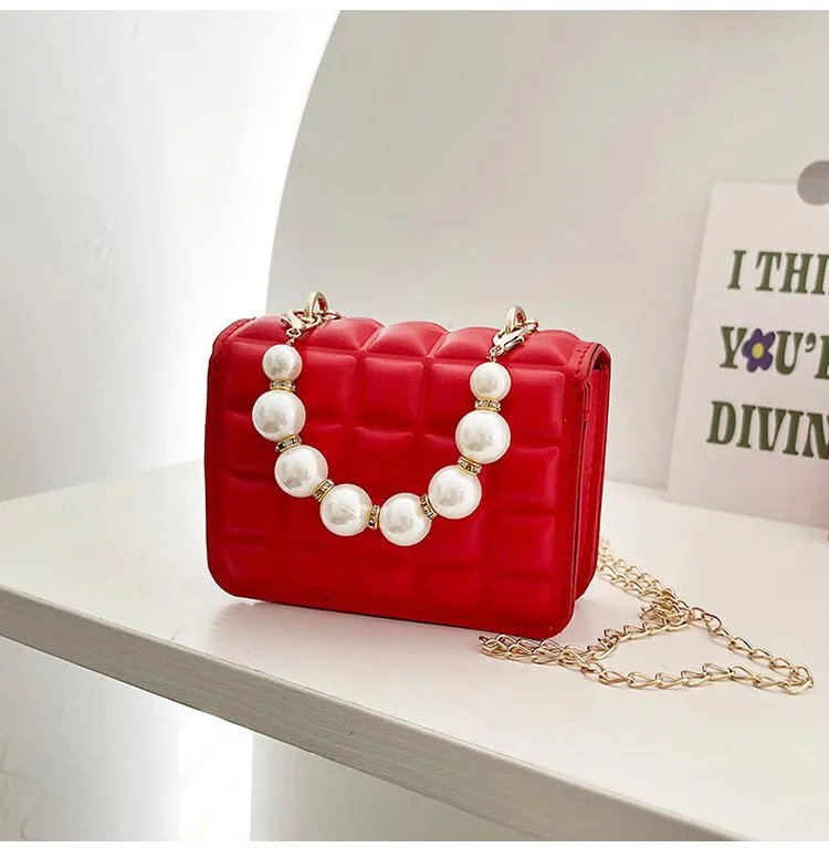 Wholesale PU pearl chain shoulder bag JDC-SD-KR042